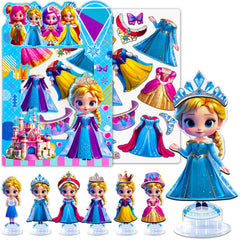 ZHOC magnetic dress up dolls with doll and accessories for imaginative fashion play.