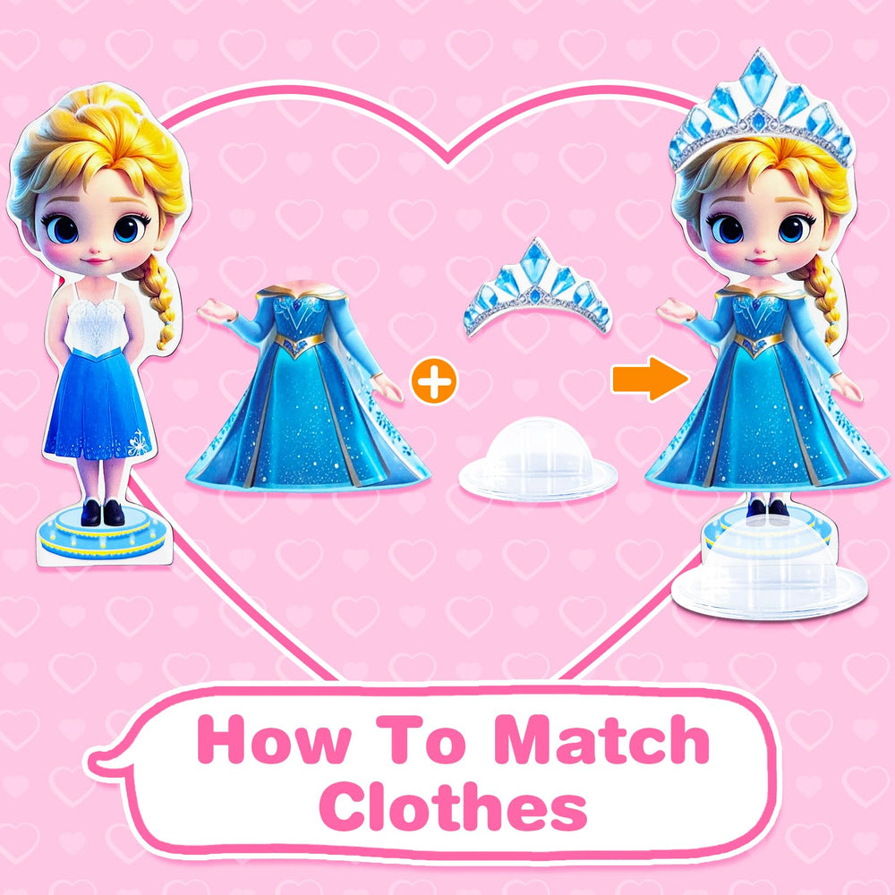 ZHOC magnetic dress up dolls safety-rounded edges design for curious toddlers.