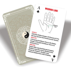 ZHQGYN compact palmistry deck side view showcases card layout