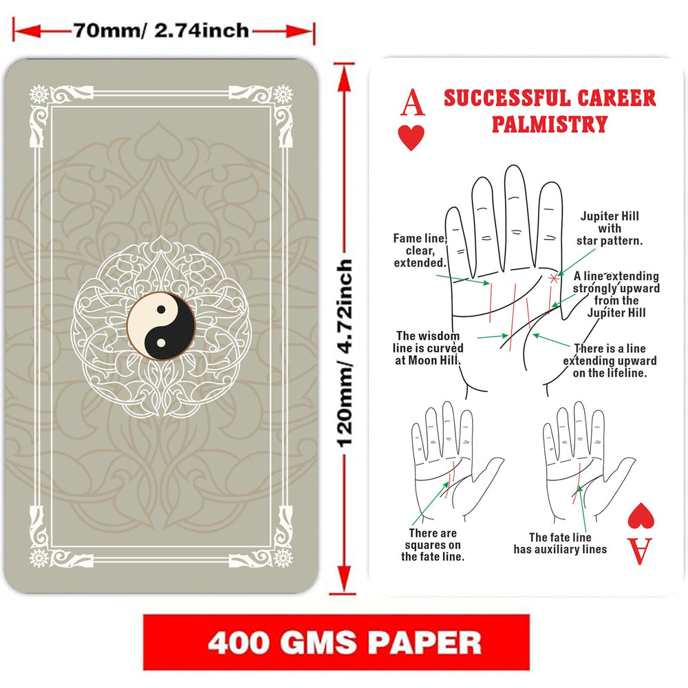 ZHQGYN palmistry poker compact size fits in hand for on-the-go readings