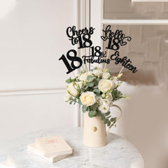 ZHUOWEISM 18th birthday glitter decor sticks highlight festive floral displays