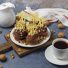 ZHUOWEISM 20th anniversary party topper adds shine to desserts
