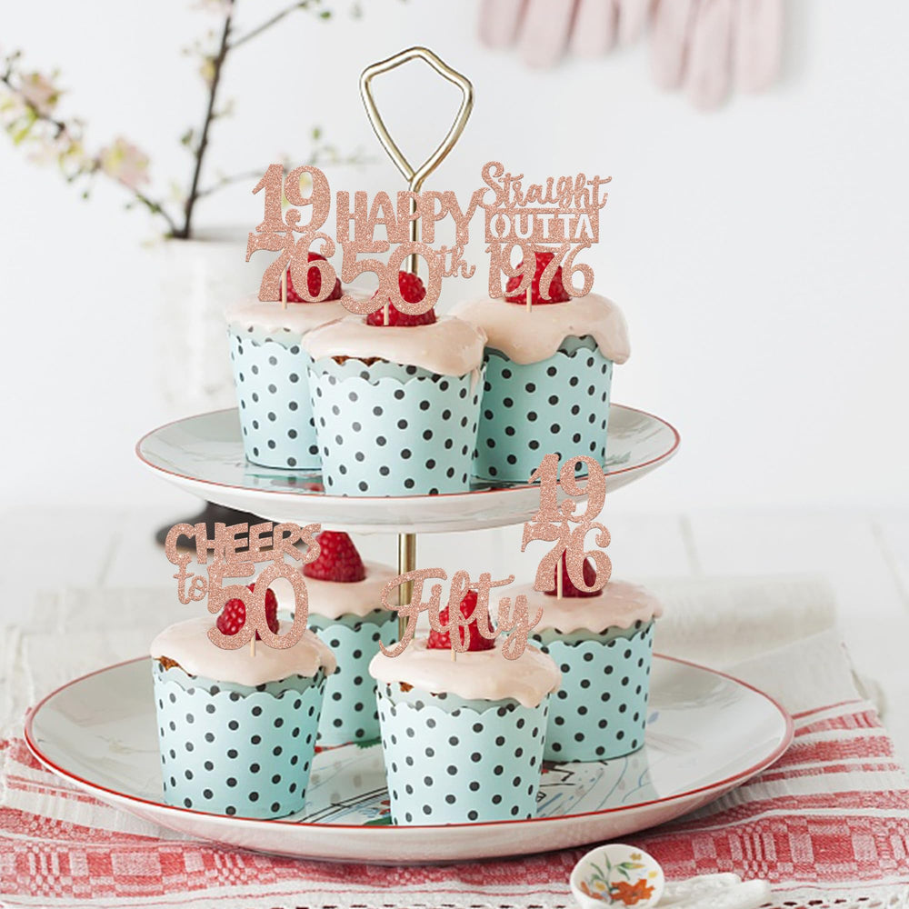 ZHUOWEISM 30-piece cupcake topper set enhances dessert presentation.