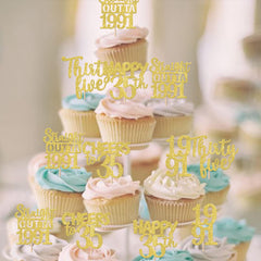 ZHUOWEISM 30-pack cupcake toppers with sticks for easy cake decorating