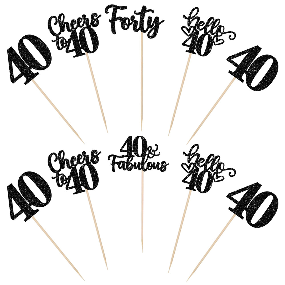 ZHUOWEISM cheers to 40 years design sparkly centerpiece accents