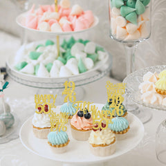 ZHUOWEISM anniversary toppers suited for cakes and cold snacks