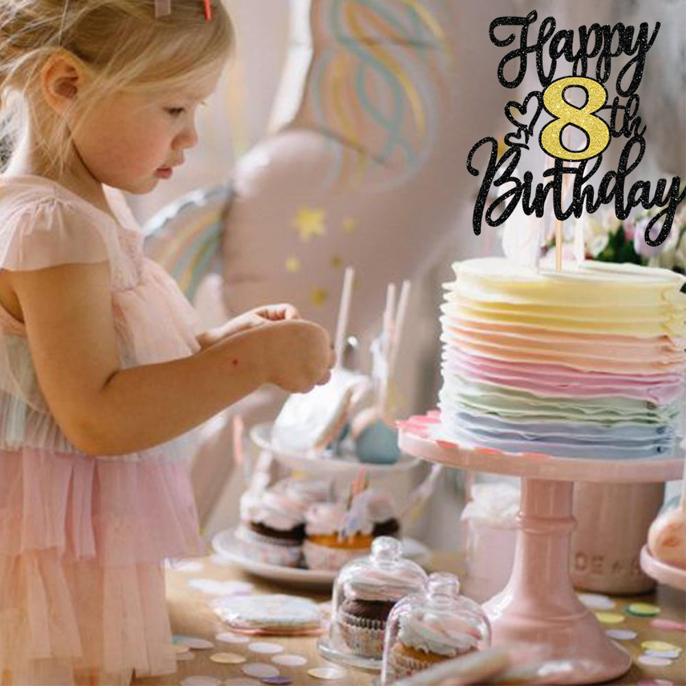 ZHUOWEISM 8 years anniversary cake decoration enhances dessert presentation