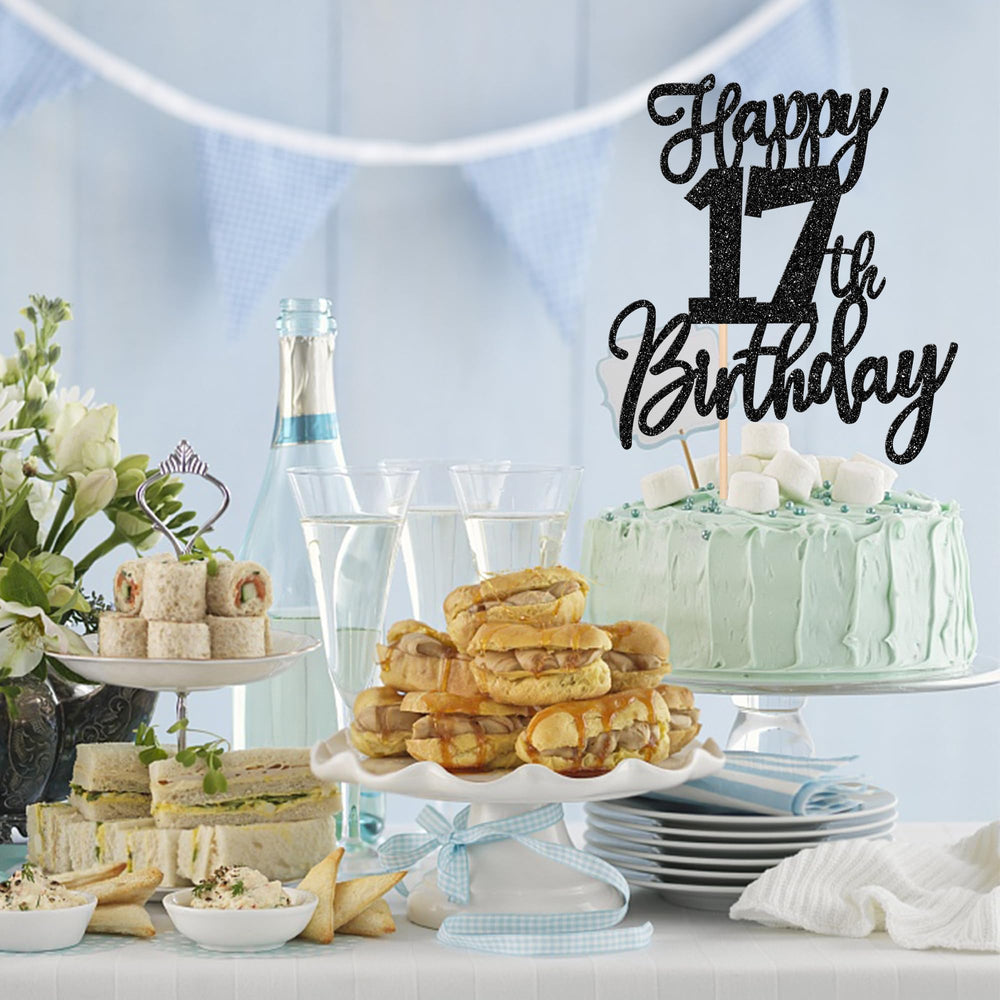 ZHUOWEISM Anniversary Theme Topper enhances party desserts with festive shine