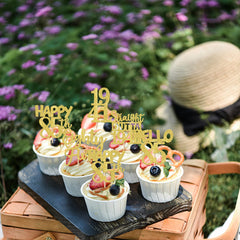 ZHUOWEISM decorative cake picks for birthdays and anniversaries