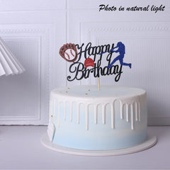 ZHUOWEISM baby shower baseball topper sparkling design for desserts.