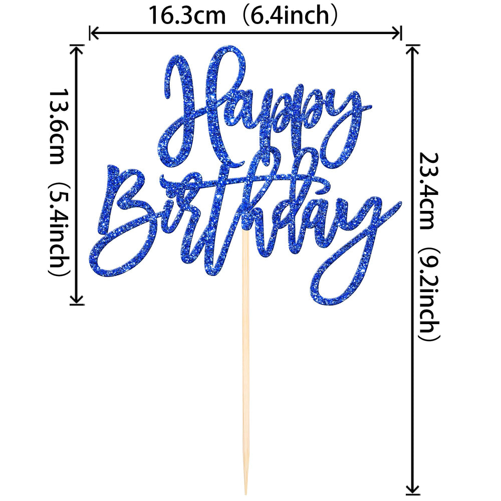 ZHUOWEISM glitter cake topper with bamboo stick elevating birthday desserts