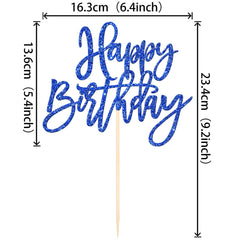 ZHUOWEISM glitter cake topper with bamboo stick elevating birthday desserts