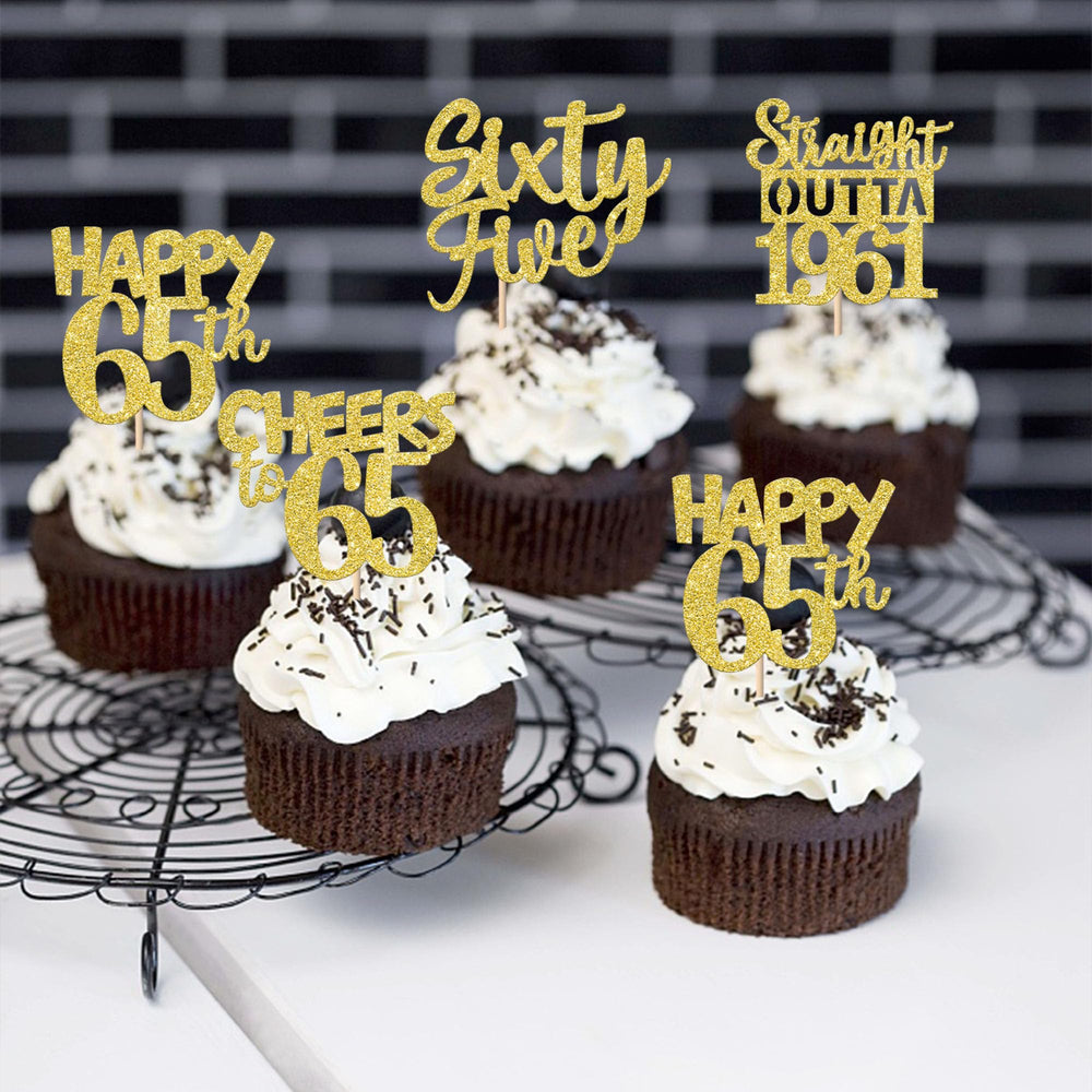 ZHUOWEISM sturdy glitter cardstock topper for cake and treats