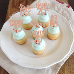 ZHUOWEISM cake decorations straight outta 1956 with rose gold shine