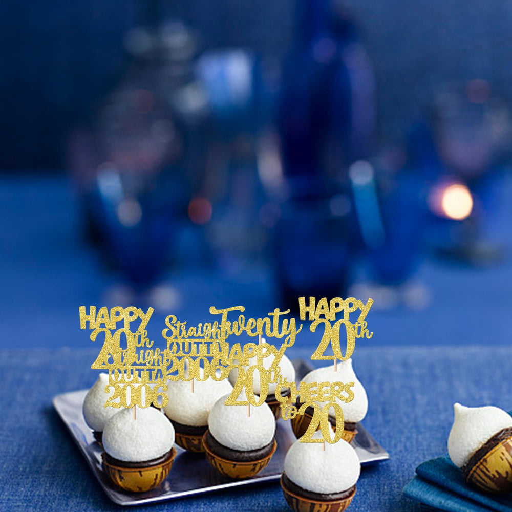 ZHUOWEISM 20 years cheers topper enhances cake presentation