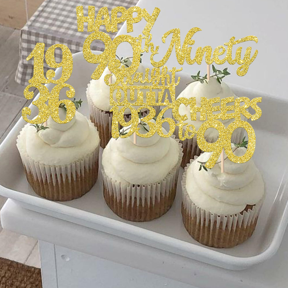ZHUOWEISM cupcake topper arranged for quick cake styling
