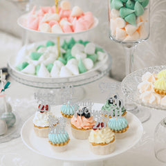 ZHUOWEISM cupcake topper size comparison shows varied heights for different desserts