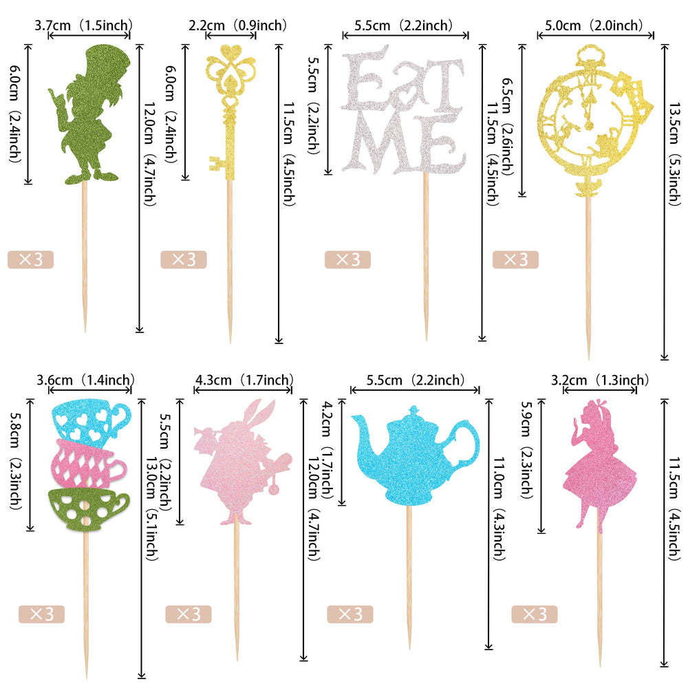 ZHUOWEISM Eat Me glitter cupcake toppers brighten desserts at celebrations