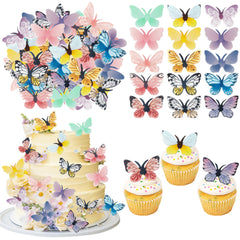ZHUOWEISM edible butterfly cupcake toppers brighten cakes for celebrations.