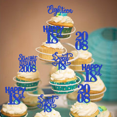 ZHUOWEISM eighteen happy 18 topper design 4 eye-catching for celebrations