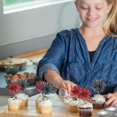 ZHUOWEISM dessert picks enhance cupcakes, ice cream, fruits with sparkle.