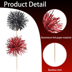 ZHUOWEISM foil firework topper shines on desserts with easy insertion.