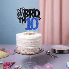 ZHUOWEISM Funny 10th Birthday topper brightens cupcakes cookies and fruit trays.