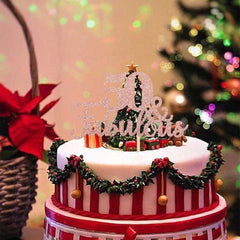 ZHUOWEISM glitter card stock detail catches light on topper.