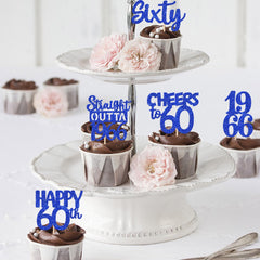 ZHUOWEISM straight outta 1966 glitter topper on cupcakes for a chic look