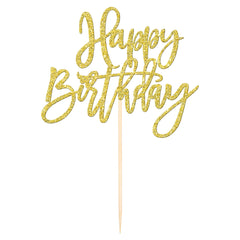 ZHUOWEISM glitter gold cake topper front view brightens party desserts.