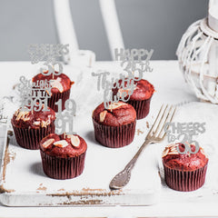 ZHUOWEISM happy 35th birthday toppers highlight milestone celebrations on desserts