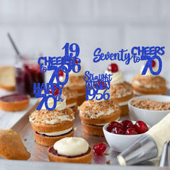 ZHUOWEISM happy 70th cupcake picks elevate desserts with quick prep.