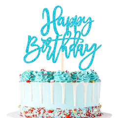 ZHUOWEISM Happy Birthday glitter topper on cake for celebrations