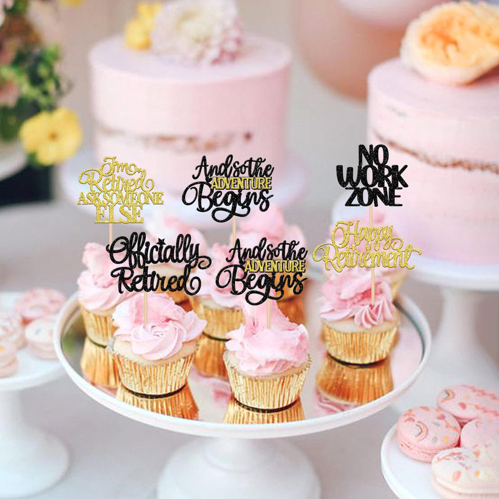 ZHUOWEISM I'm Retired theme topper boosts cake presentation.