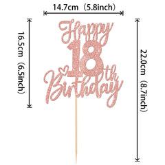 ZHUOWEISM Hello 18 topper with stick, adds height and shine to cakes