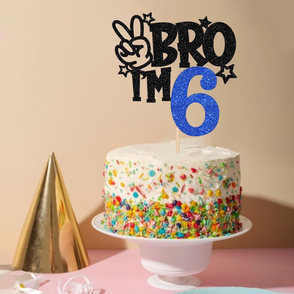 ZHUOWEISM Hello 6 fabulous cake topper blue keeps cake decoration simple.