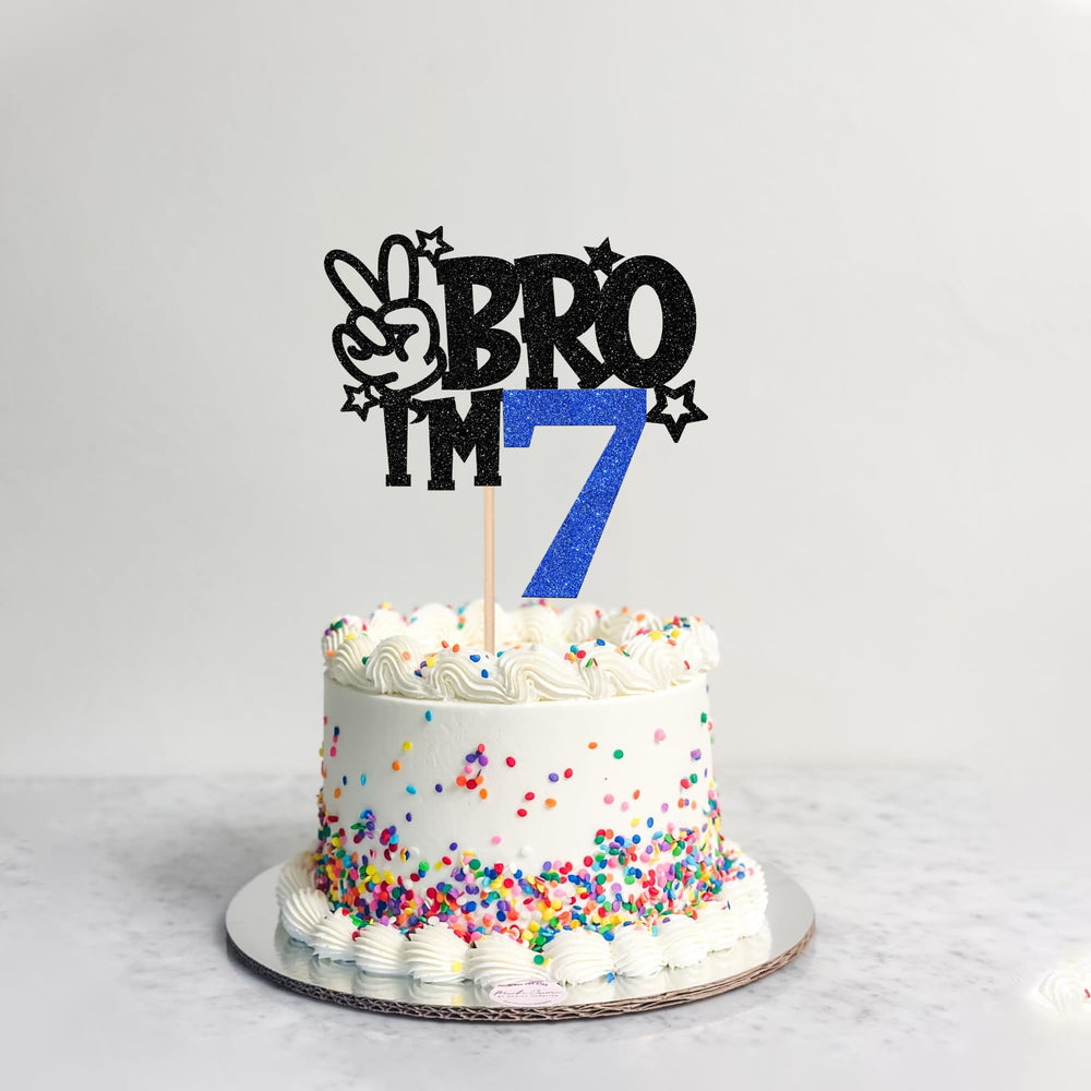 ZHUOWEISM Hello 7 Fabulous cake decor blue glitter shines in light