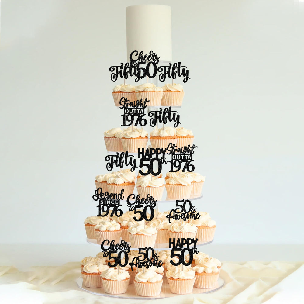 ZHUOWEISM no-oven-safe cupcake toppers for quick decorating on desserts.