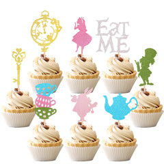 ZHUOWEISM magic Alice cupcake toppers collection adds whimsical charm to cupcakes