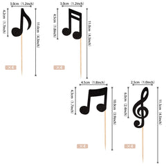 ZHUOWEISM glitter musical symbols toppers brighten cupcakes for themed parties.