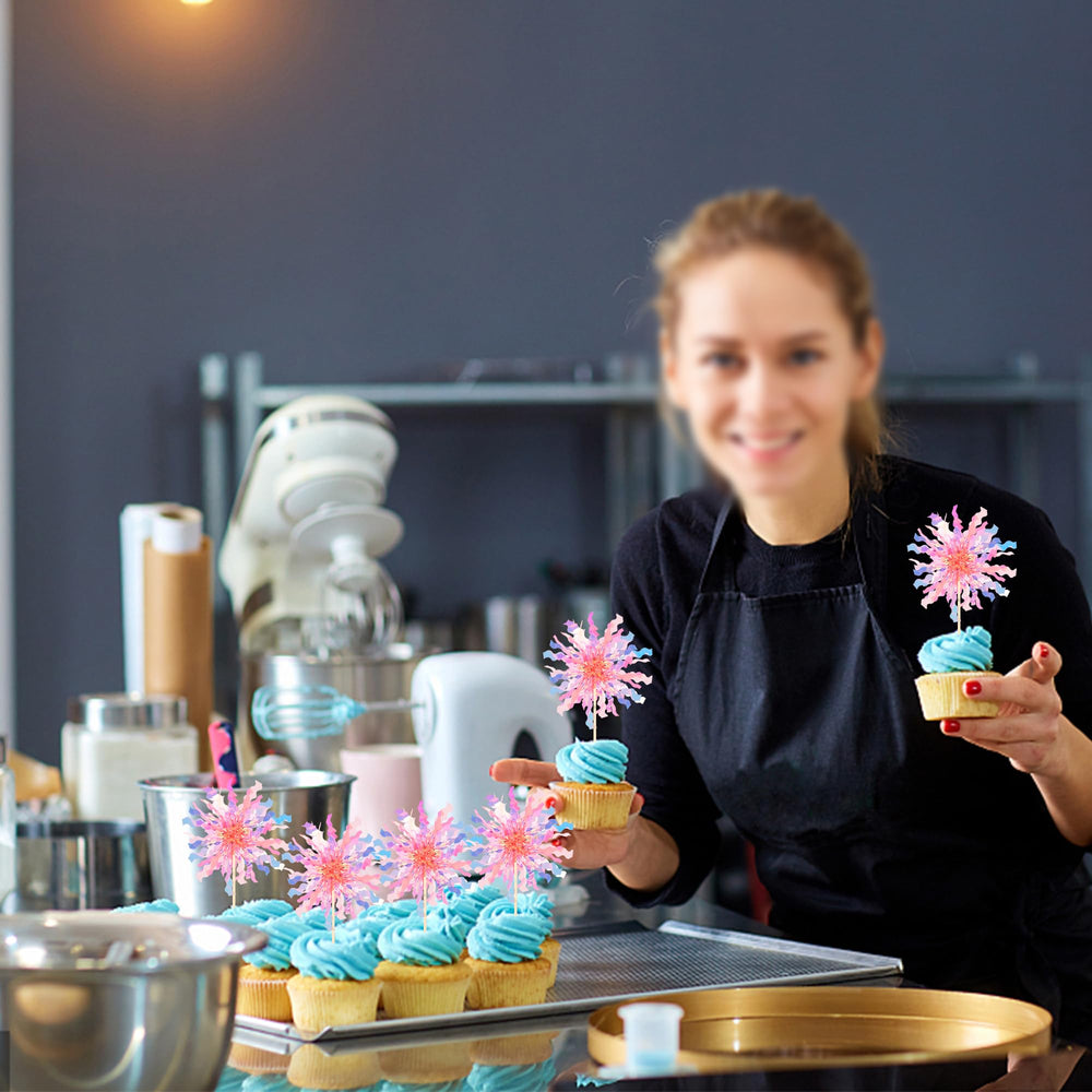 ZHUOWEISM orange firework toppers elevate fruit and cookies display