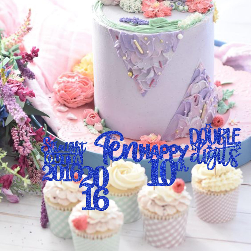 ZHUOWEISM pack of 30 toppers, six designs, ready-to-use for quick party prep.