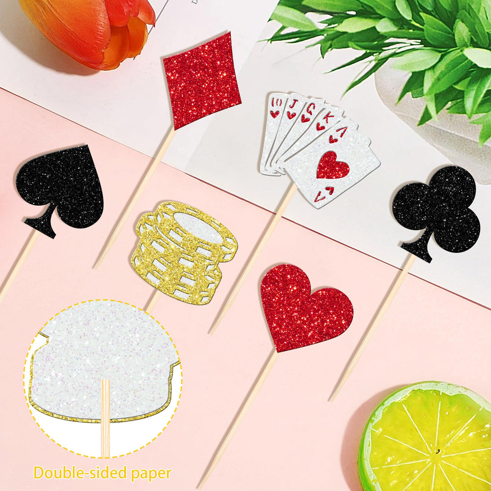 ZHUOWEISM poker chip topper design 1 for cupcakes