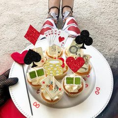 ZHUOWEISM poker chip topper design 3 for cakes