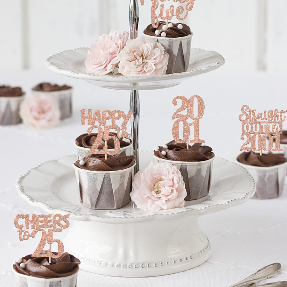 ZHUOWEISM preassembled cupcake toppers save time during party prep.