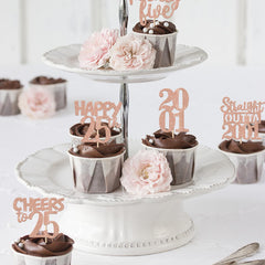 ZHUOWEISM preassembled cupcake toppers save time during party prep.