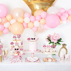 ZHUOWEISM princess cupcake picks glitter pink ideal for wedding or shower