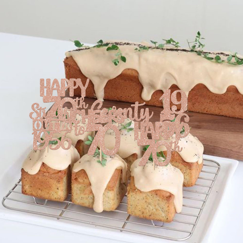 ZHUOWEISM retirement party toppers add festive sparkle to desserts