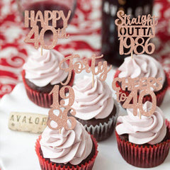 ZHUOWEISM rose gold toppers brighten wedding and anniversary desserts