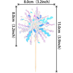 ZHUOWEISM sparkle tinsel picks enhance birthday cupcakes with eye-catching shine